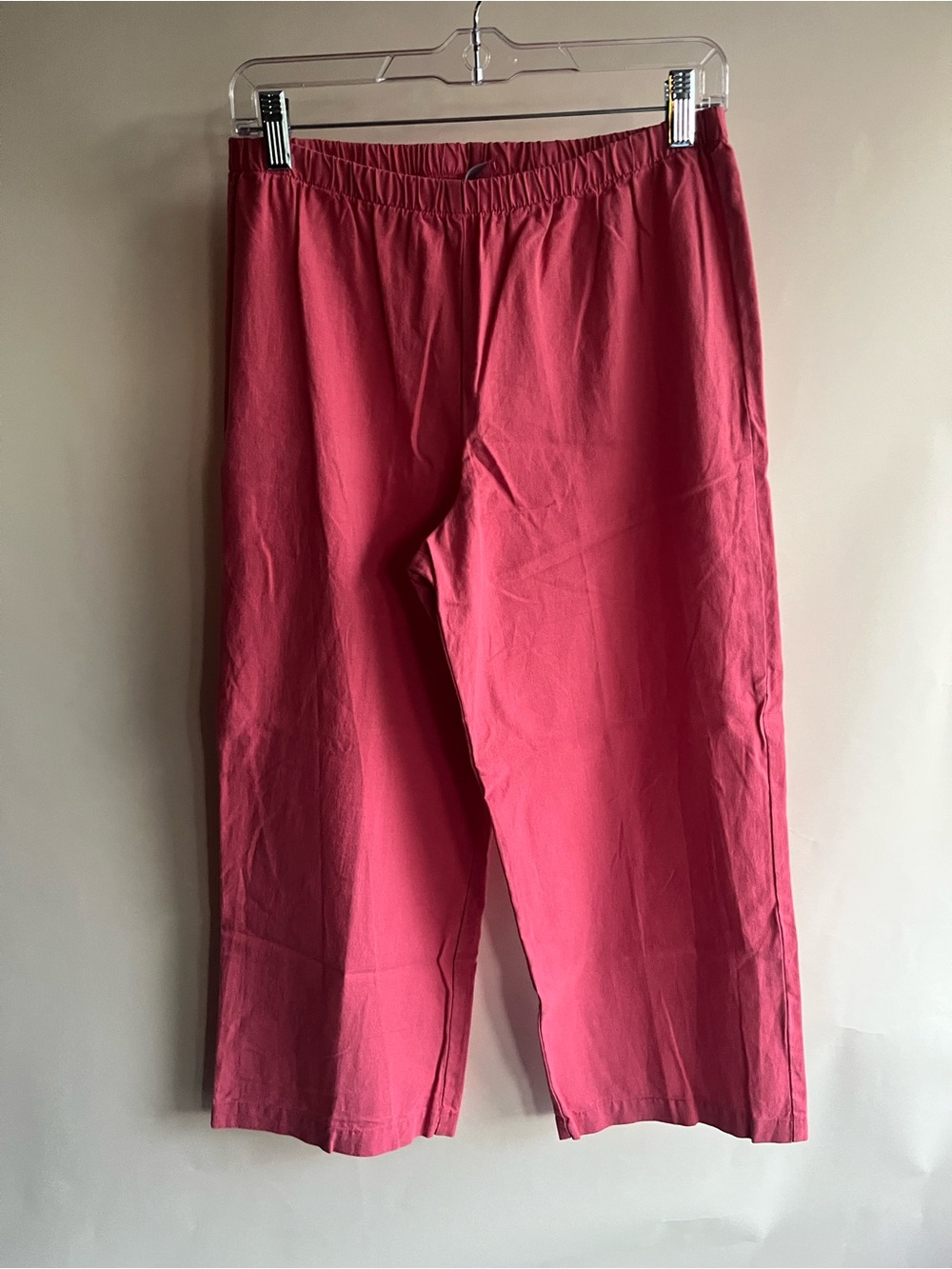 Hot Cotton Blouse Pants Set Pink Sz Sm Petite Linen Cotton EUC - Picture 5 of 7